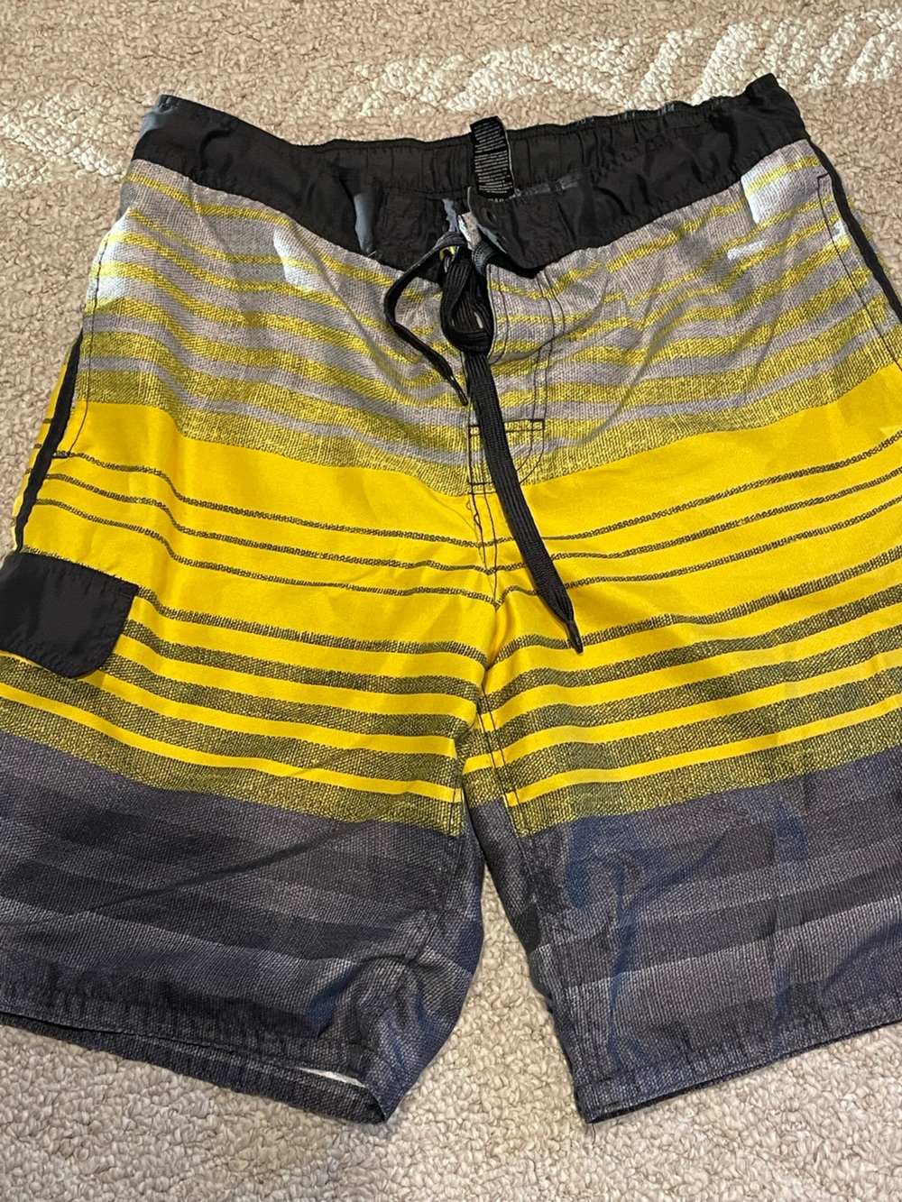 OP Ocean Pacific board shorts swim trunks 32-34 grey yellow